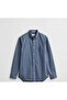 Men's Navy Blue Regular Fit Button down Collar Oxford Shirt - 5