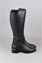 Seç 97900-1 Genuine Leather Heel-Style Women's Boots (Heel Height: 4 cm) Black - 4