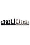 Classic Metal Cast Chess Figure Set (Black-Silver)