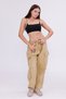 Women's Vintage Look Cargo Pants with Pockets - 5