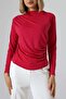Sandy Turtleneck Ruched Detail Blouse – Comfortable & Elegant