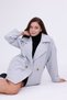 Buttoned Plain Cashmere Coat Oversized - 6