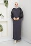 Women's Sleeve Silk Cupra Mercerized Knitwear Dress - 3