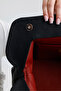 Heybes Women's Black Vegan Leather Drawstring Design Modern Handbag with Magnet Mechanism - 8