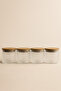 Siena- 4-Piece Glass Storage Container with Wooden Lid and Spoon Gift Set 375 Cc - 6