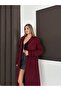 Women's Belted Lined Premium Imported Fabric Cape Coat - 8
