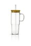 750 ml Glass Cup with Bamboo Lid and Straw - 2