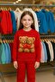 Children's Cotton Heart 2 Bear Printed Sweatshirt Set 3-4-5-6-7-8-9-10-11-12 Years