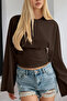 Women's Long-Sleeve Waist-Fitted Blouse - 2