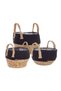 Set de 3 coșuri Aletha Nero- de