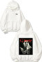 Ozzy Printed Design Backpack White Hooded Sweatshirt