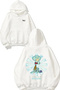 Souıdward Japanese Design Back Printed White Hooded Sweatshirt