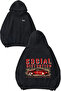 سويت شيرت Social Distortion Red Car Design Back مطبوع أسود بغطاء رأس