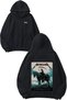Metallica Horse Skull Design Backpack Printed Black Hooded Sweatshirt