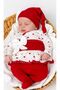 Organic 100% Cotton Heart Patterned 5 Piece Hospital Discharge Set, Pack of 5