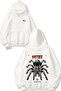 Poisonous Agenda Design Back Printed White Hooded Sweatshirt