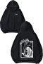 Authentic Design Backpack Printed Black Hooded Sweatshirt