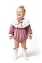 Baby Girl Romper Girls' Romper Velvet Birthday Party Wedding Dress Bow Long Sleeve Romper - 6