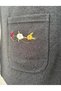 Steel Knit 5 Button Colorful Floral Embroidered Mother's Vest Anthracite - 5