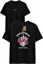 Stay True Tasarım Printed Black Oversized t Shirt