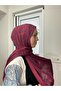 Patterned Silk Shawl Pd1 - Red - 3