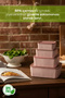8-Piece Striped Rectangular Storage Set Pink |   2.5L 1.5L 0.80L 0.45L |   Microwave and Freezer Compatible - 2
