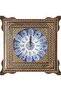 Handmade Traditional Blue Wall Clock Silent Non Ticking 41 x 41 cm-B0DFWCZMXQ