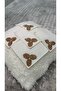Mahi̇devran Presentation Napkin (Salmon & Gold) - Hand Stitched Luxury Coffee Set of Six (Set of 3) - 4