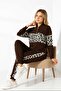 Leopard print tracksuit set