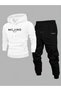Men's Hooded Tracksuit Set with the Inscription'Milano Italy'