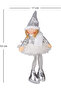 Christmas Ornament, Sitting Fairy Figure, Silver - 17X53 cm - 3