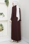 Women's Lace Sleeve Shirt Collar Dress - 7