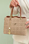 Women's Black 2-Compartment Long Strap Hand & Shoulder Bag (29X20 cm) - 5