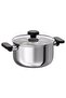 MIDDAGSMAT Pot with lid, clear glass/stainless steel, 3 l
