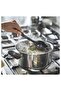 MIDDAGSMAT Pot with lid, clear glass/stainless steel, 3 l - 4