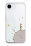 iPhone 16E Compatible Little Prince on the Moon Patterned Transparent Silicone Phone Case