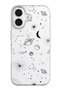iPhone 17 Compatible Planets Patterned Transparent Silicone Phone Case