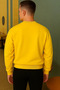 Men's Relax Fit Winter Yellow Basic Sweater - 6
