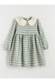 Two Mt Shop Quality Lcw Kids Green Flannel Plaid Girls' Dress