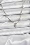 Zircon Stone Polar Star Model Brass Silver Color Women's Necklace -