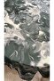 Tulip Series Floral Pattern Cotton Digital Soft Shawl - Sea Green - 4