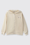 Girl's Zippered Heart Detailed Beige Sweatshirt - 3