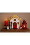 Christmas Plexiglass House Table Decoration, Christmas Elf House Ornament with Stand and Ladder 20 cm - 3