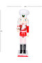 Christmas Ornament, Wooden Cook, Red-White - Carrying a Cake in Hand, 8.5X38 cm - 4