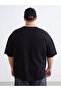 Xside Black Large Size Crew Neck Short Sleeve Men's Sweatshirt - 8
