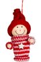 Christmas Ornament, Knitted Figure, Mixed Color - with Star, Boxed, Pack of 10, 8 cm - 4
