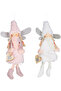 Christmas Ornament, Fairy Figure, Pink White - in Box, Pack of 2