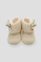 Soft Plush Bow Detailed Knitwear First Step Baby Booties – Winter Model - 4
