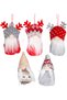 Christmas Ornament, Dwarf Figure, Knitted Hat, Mixed Color - Bearded, Boxed, Pack of 6, 10 cm - 2
