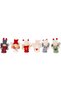 Christmas Ornament, Fairy Figure, Knitted Outfit, Mixed Color - Heart Pattern, Glitter Wings, Boxed, 6' - 3